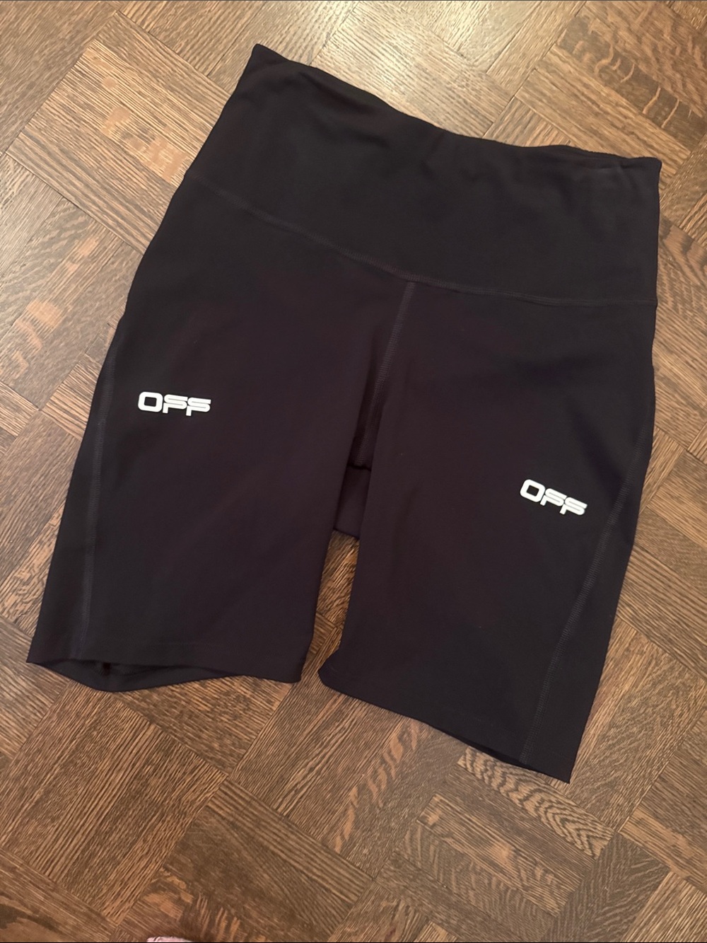 Off-White Black High-Waist Performance Bike Shorts size S